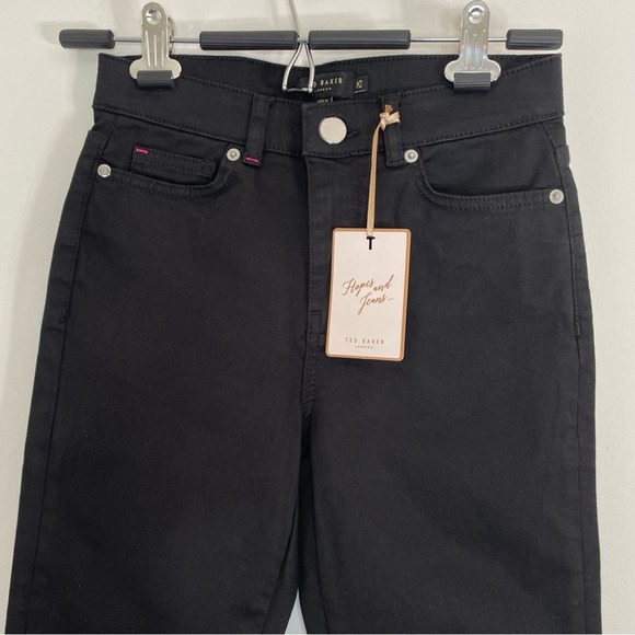 NWT TED BAKER Alesias The Classic Skinny Jeans Black Size 25 - Picture 7 of 10